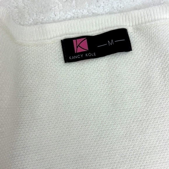Kancy Kole ivory open front long sleeve super soft cardigan medium - Picture 4 of 12